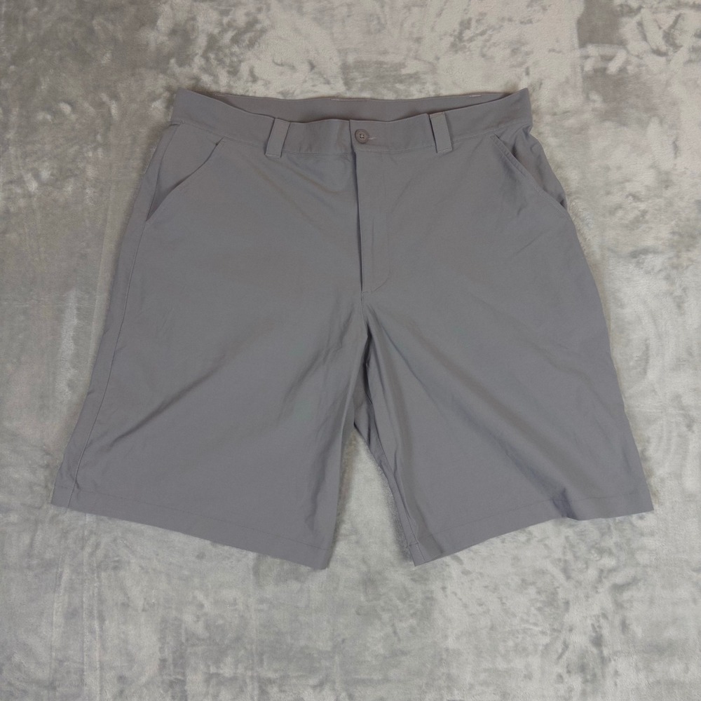 Under Armour Golf Shorts Mens 38 Gray Performance Stretch Flat Front Athletic